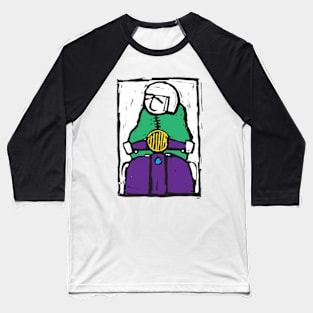 Retro Scooter, Classic Scooter, Scooterist, Scootering, Scooter Rider, Mod Art Baseball T-Shirt